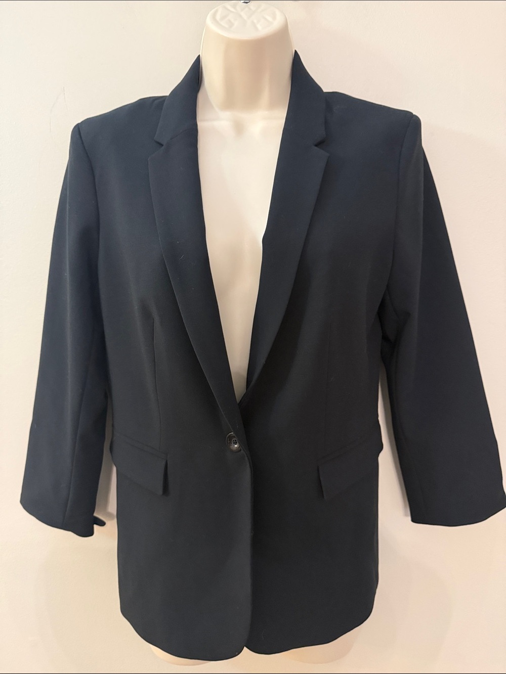 Banana Republic Classic Black Tailored Blazer 3/4 Sleeves Size 6 Business Casual